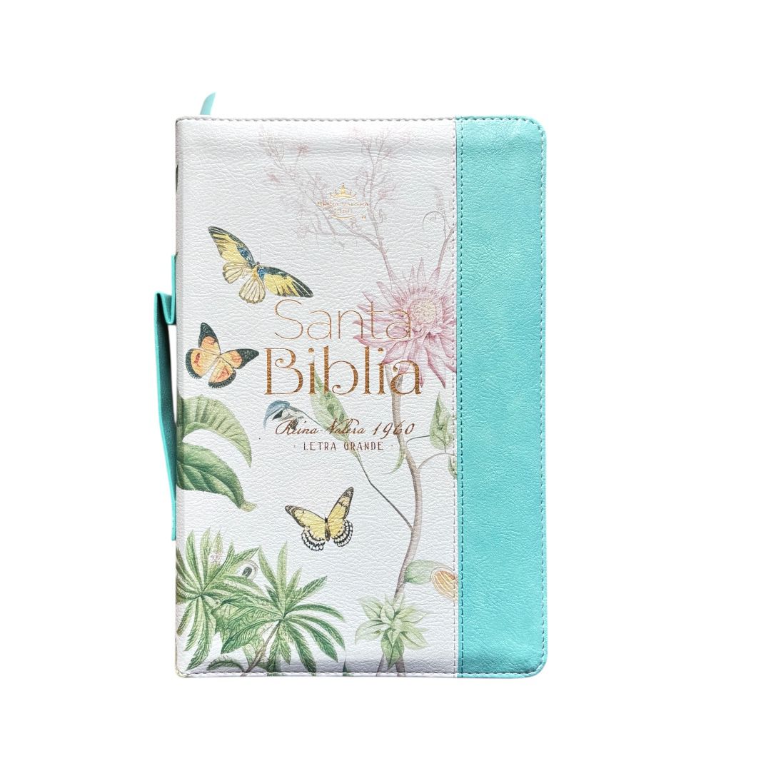 BIBLIA REINA VALERA 1960 LETRA GRANDE MANUAL PRETTY CANTO FLORAL INIDICE