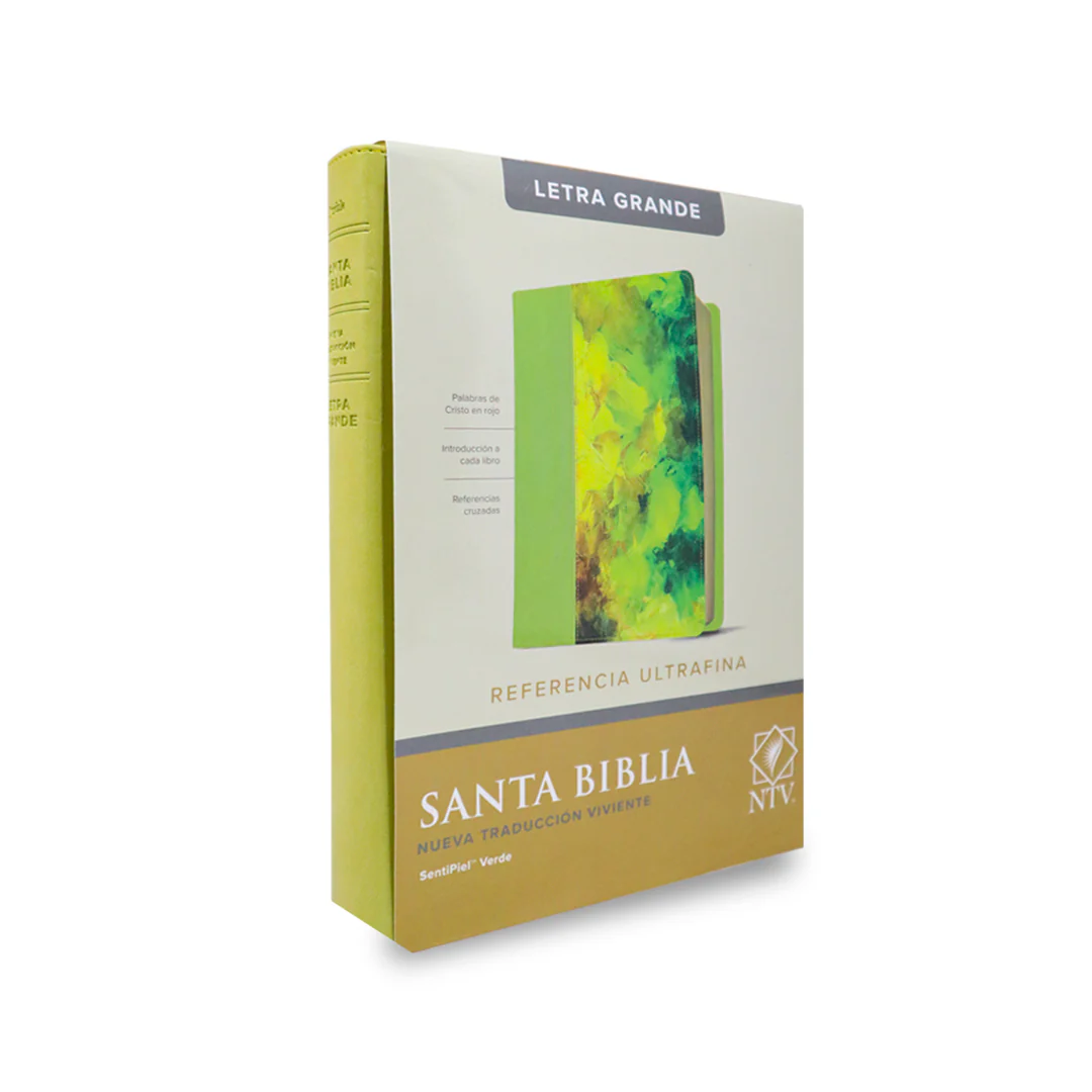 SANTA BIBLIA NTV ULTRAFINA LETRA GRANDE SENTIPIEL VERDE