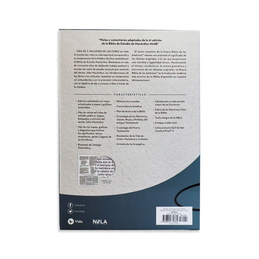 BIBLIA DE ESTUDIO MACARTHUR NBLA SENTIPIEL CAFE C/ INDICE