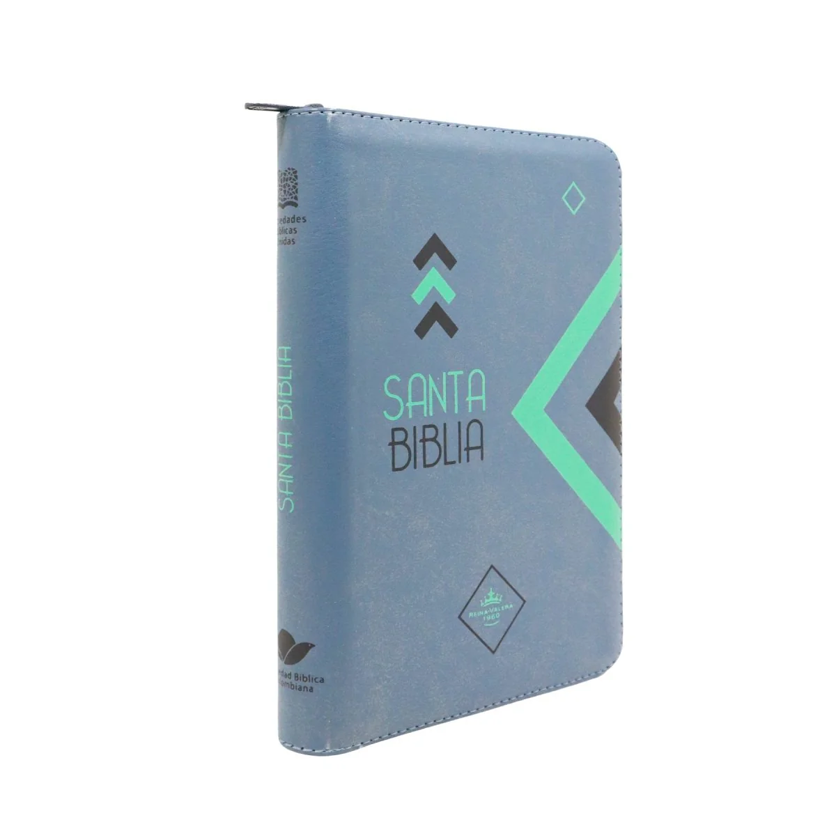 BIBLIA REINA VALERA 1960 LETRA GRANDE IMIT PIEL GRIS C/CIERRE