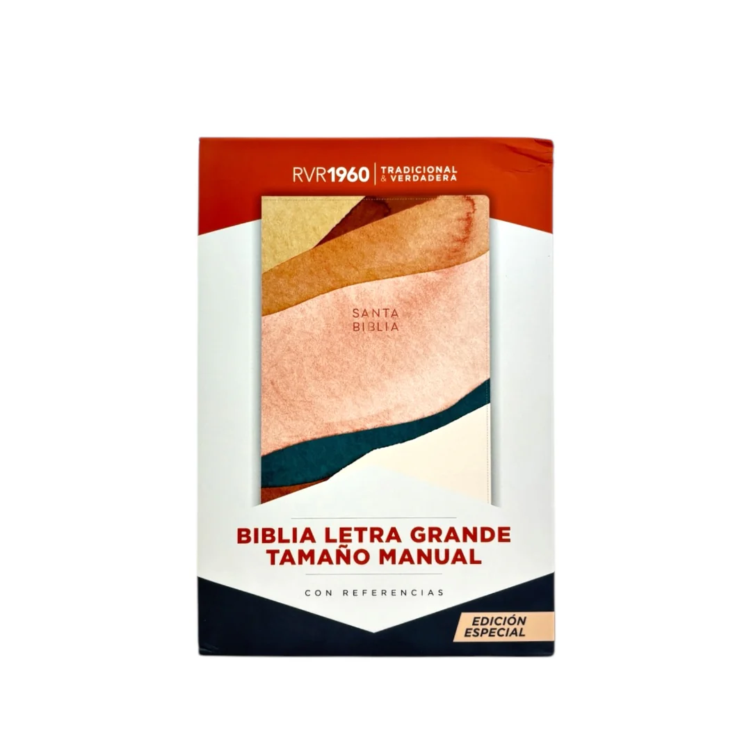 BIBLIA REINA VALERA 1960 LETRA GRANDE MANUAL SIMIL PIEL ACUARELA