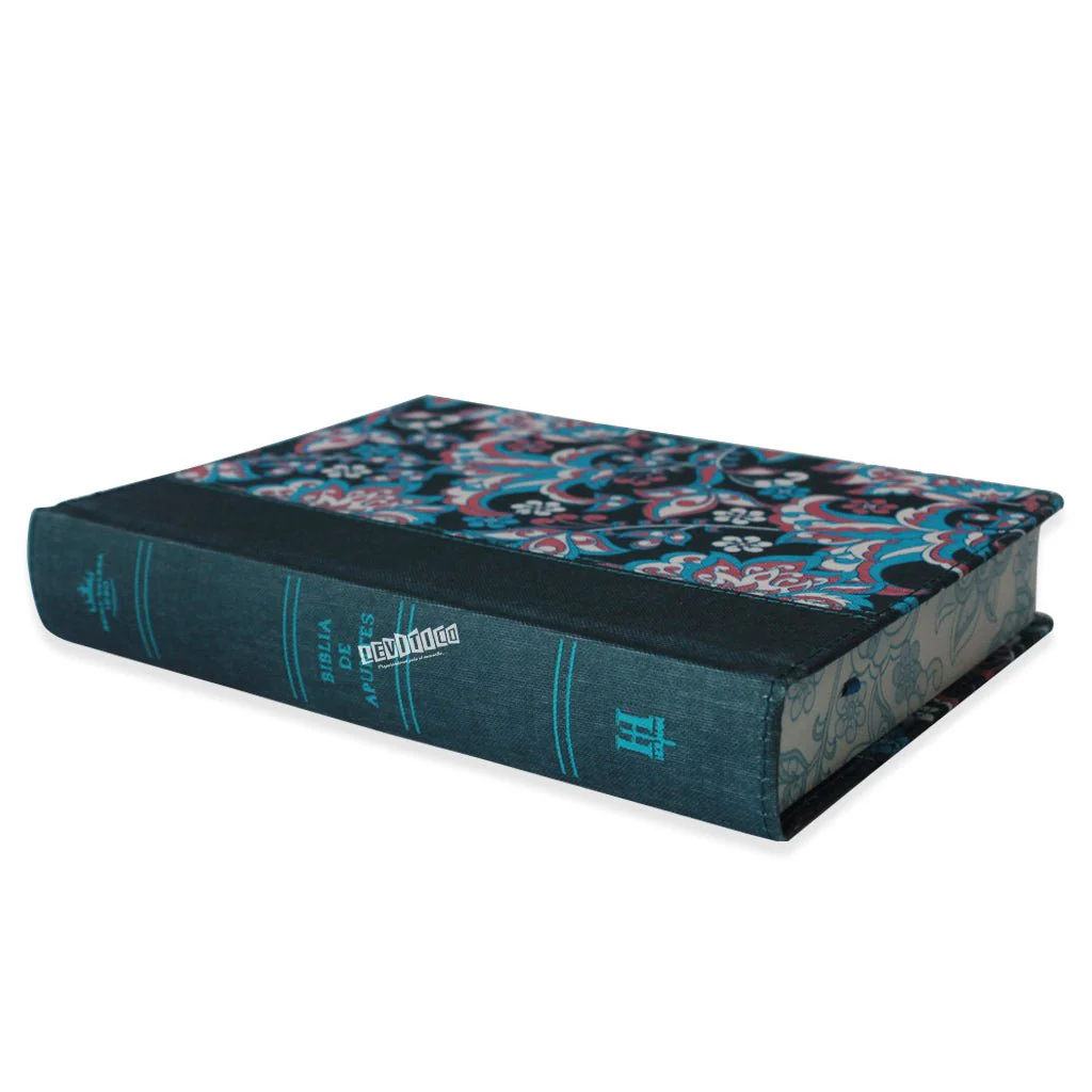 Biblia de apuntes Edición ilustrada, tela en rosado y azul (RVR 1960)