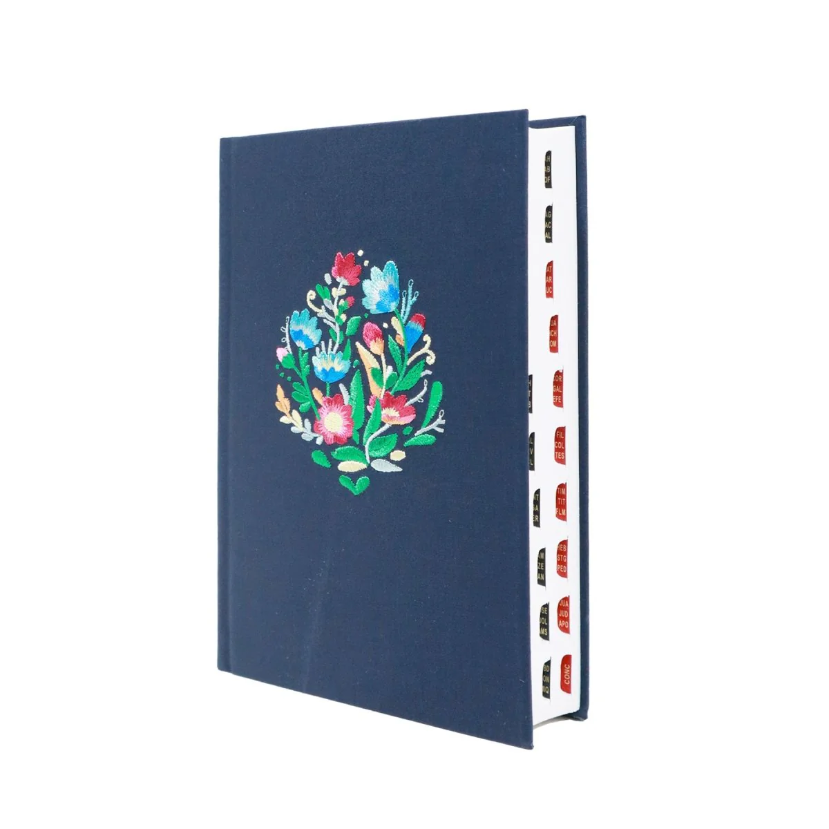 BIBLIA REINA VALERA 1960 LETRA GRANDE TAMAÑO MANUAL BORDADO TELA C/INDICE