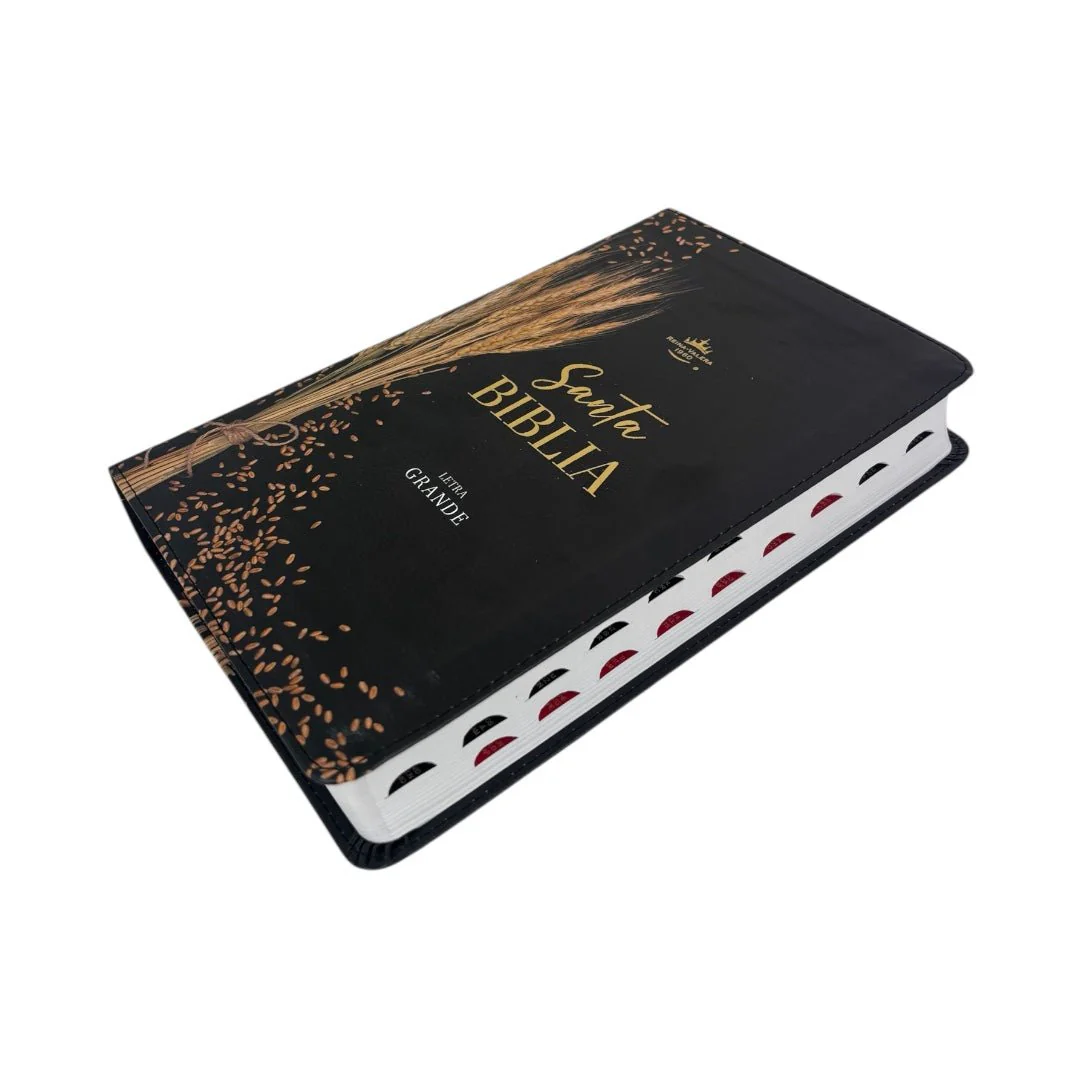 BIBLIA REINA VALERA 1960 LETRA GRANDE TAMAÑO MANUAL NEGRO C/INDICE  TRIGO