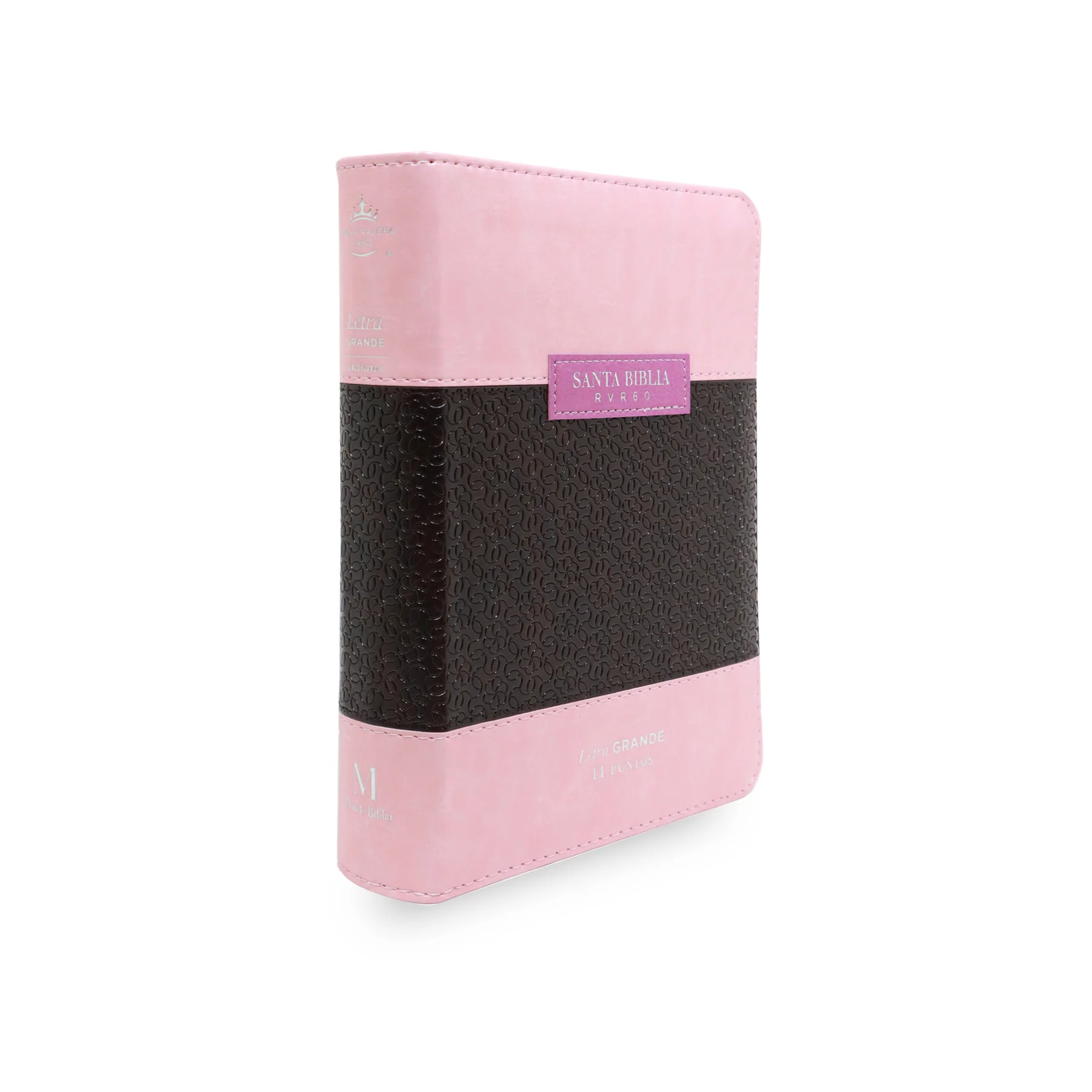 BIBLIA REINA VALERA 1960 COMPACTA LETRA GRANDE ROSA/CAFÉ