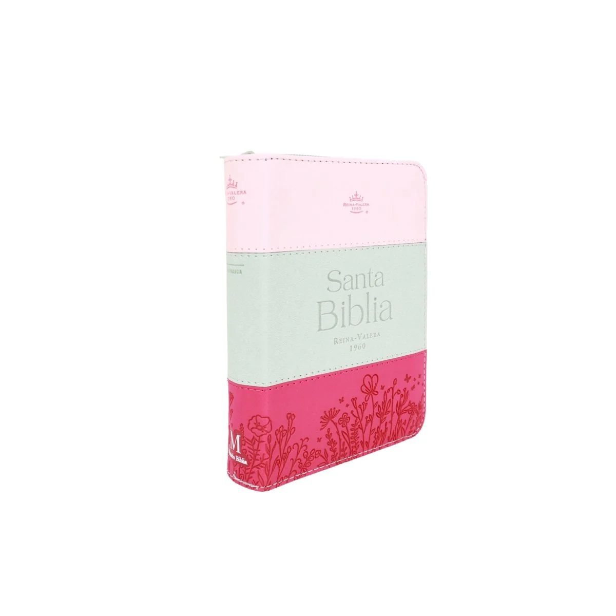 BIBLIA REINA VALERA 1960 TAMAÑO BOLSILLO TRICOLOR ROSA C/CIERRE