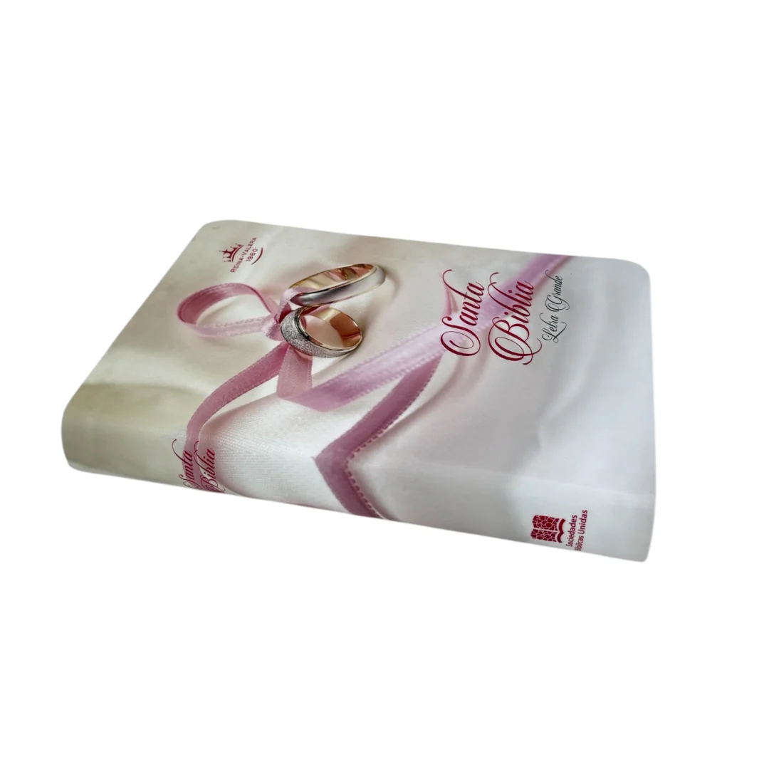 BIBLIA REINA VALERA 1960 LETRA GRANDE BODA VINIL ANILLOS