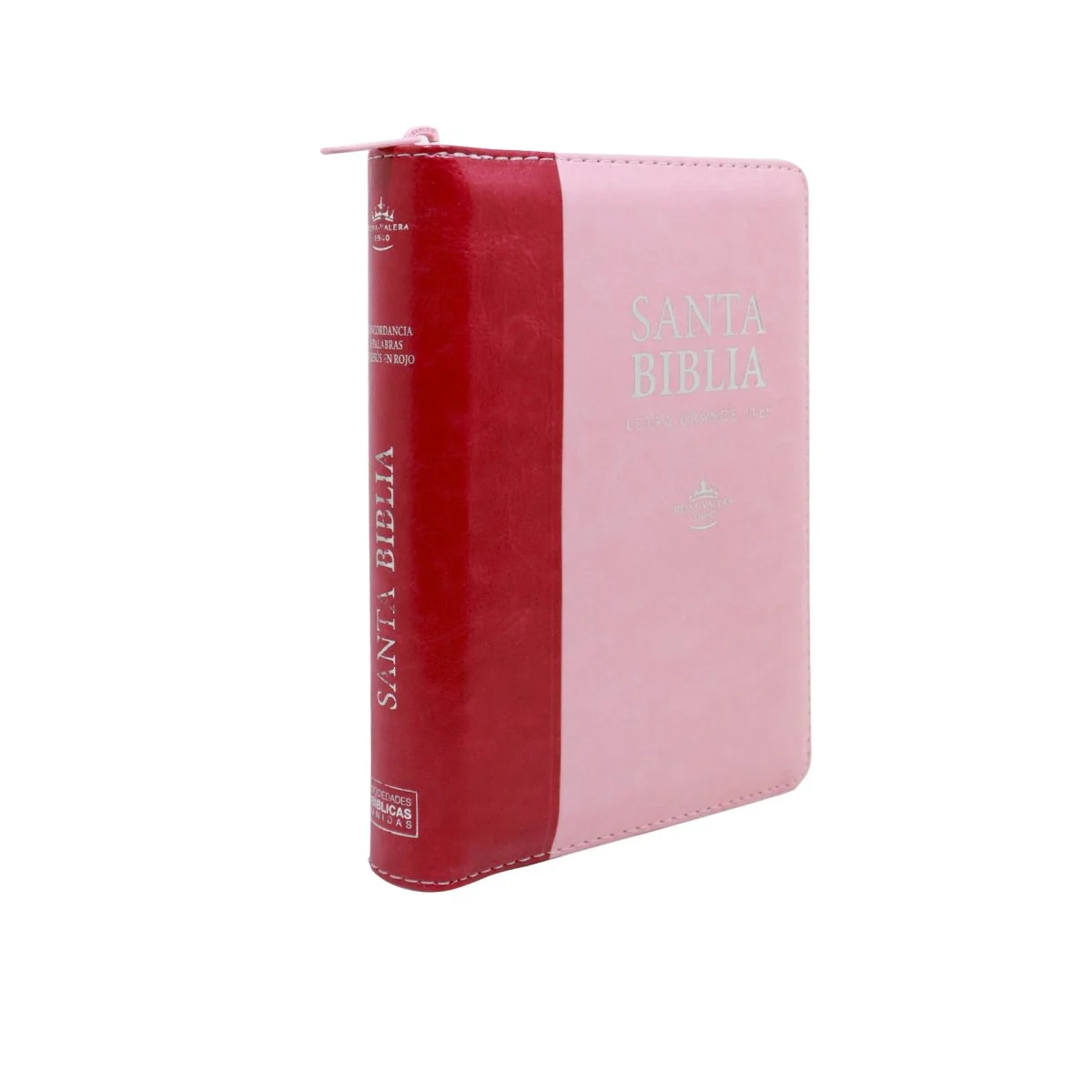 BIBLIA REINA VALERA 1960 COMPACTA TAPA SINTÉTICA ROSA
