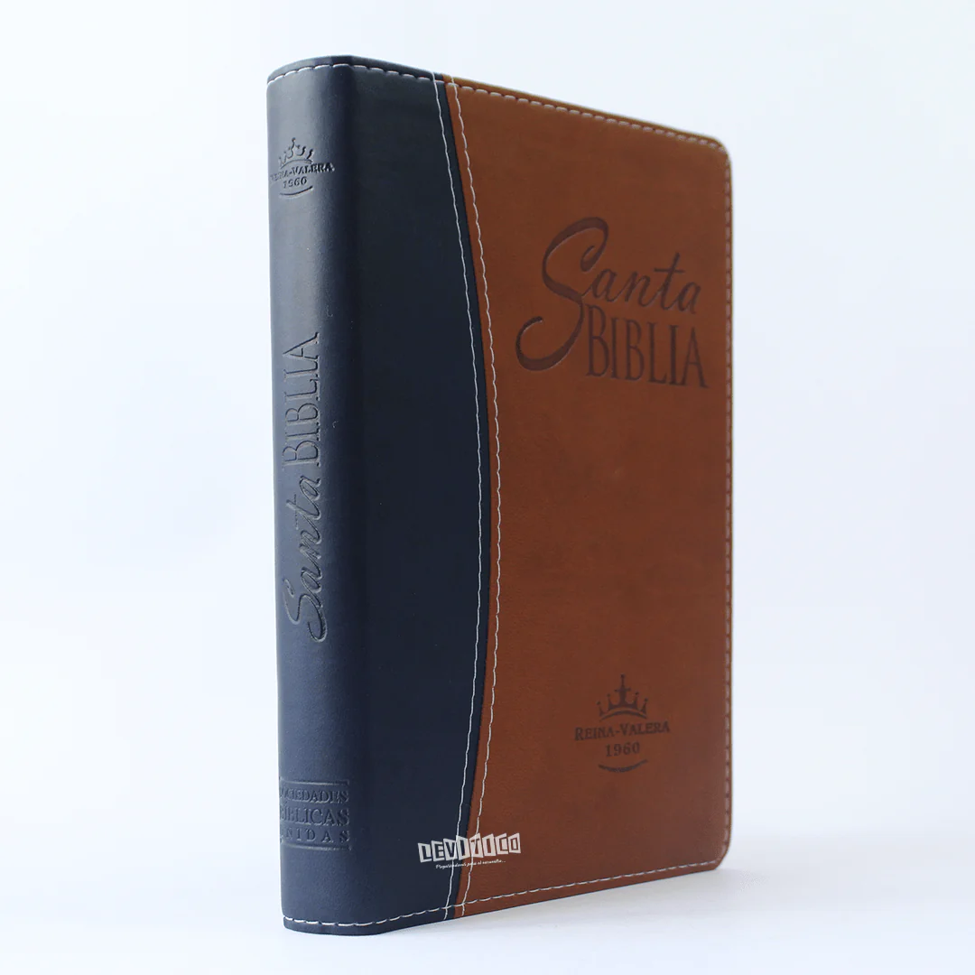 Santa Biblia RVR1960 Letra grande azul/marrón