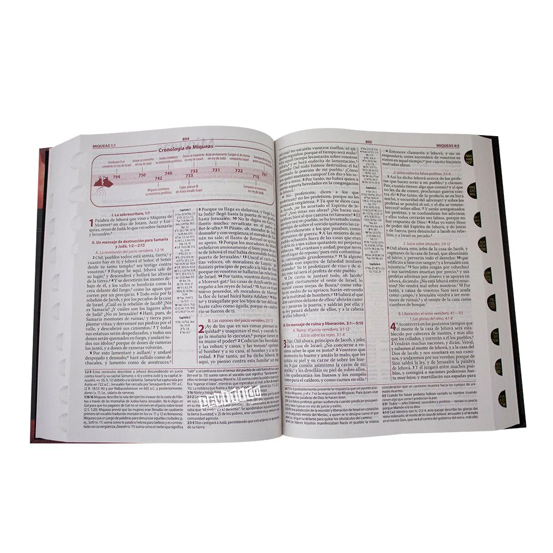 Biblia de Estudio Ryrie Ampliada Tapa Dura con índice