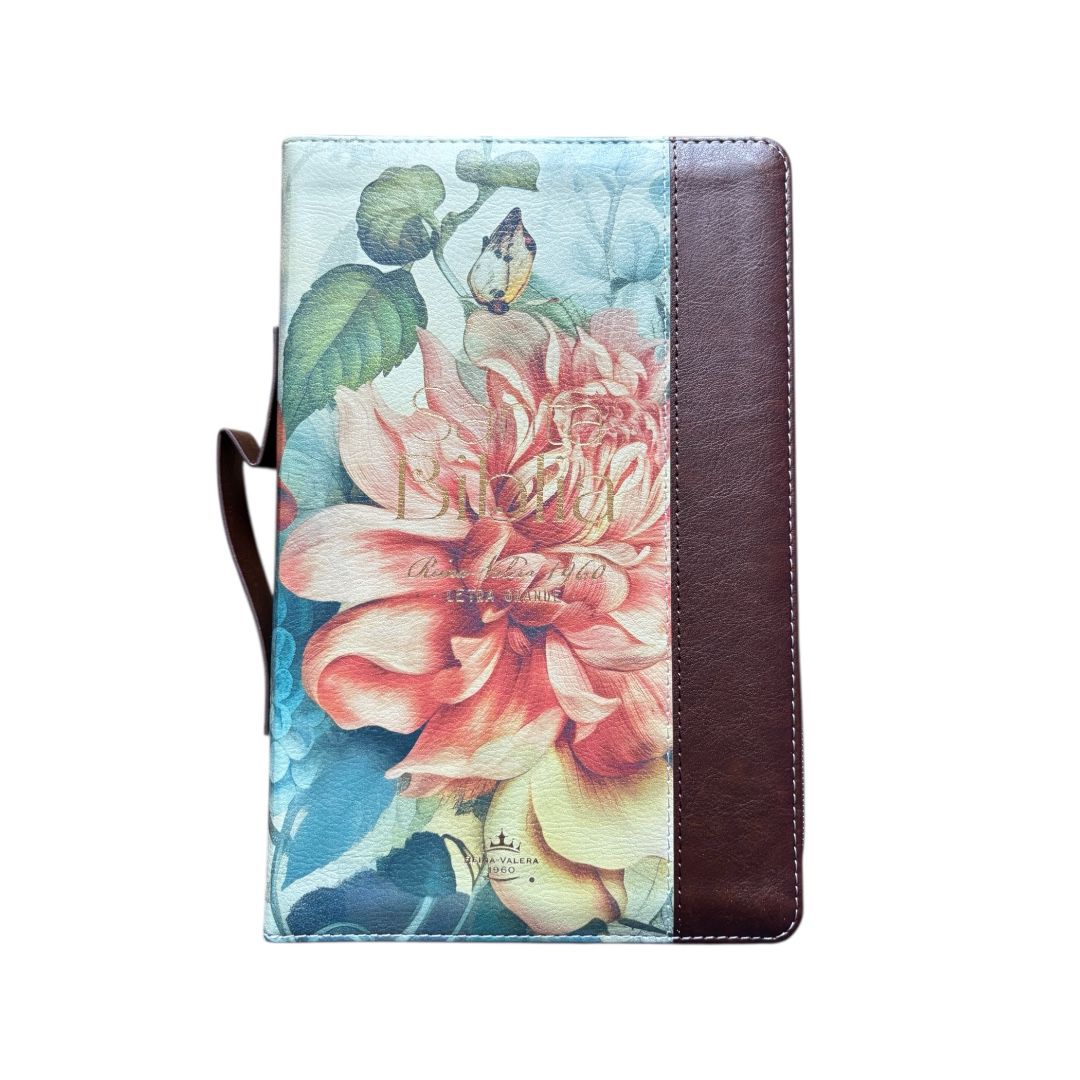 BIBLIA REINA VALERA 1960 LETRA GRANDE MANUAL PRETTY CANTO FLORAL INIDICE