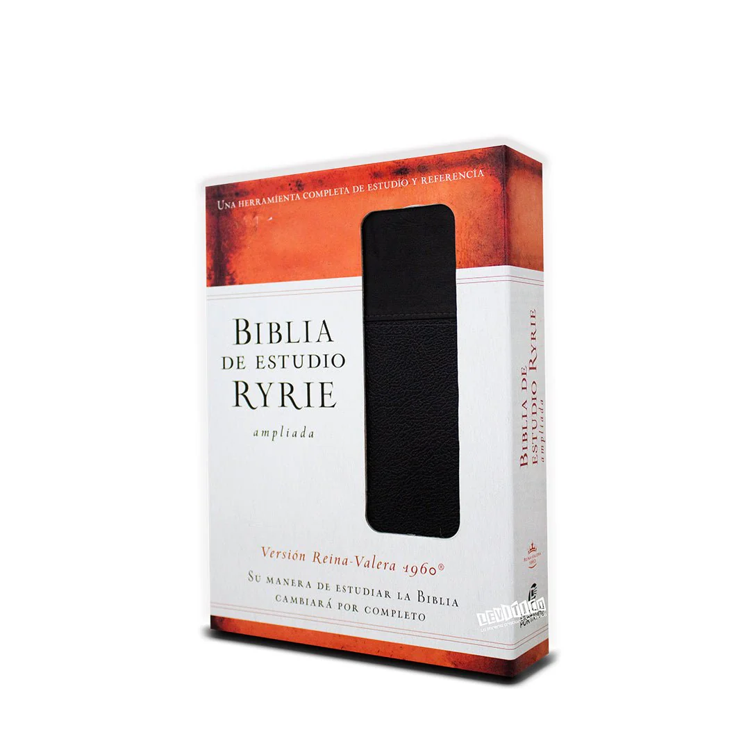 Biblia de Estudio Ryrie Ampliada Piel negro