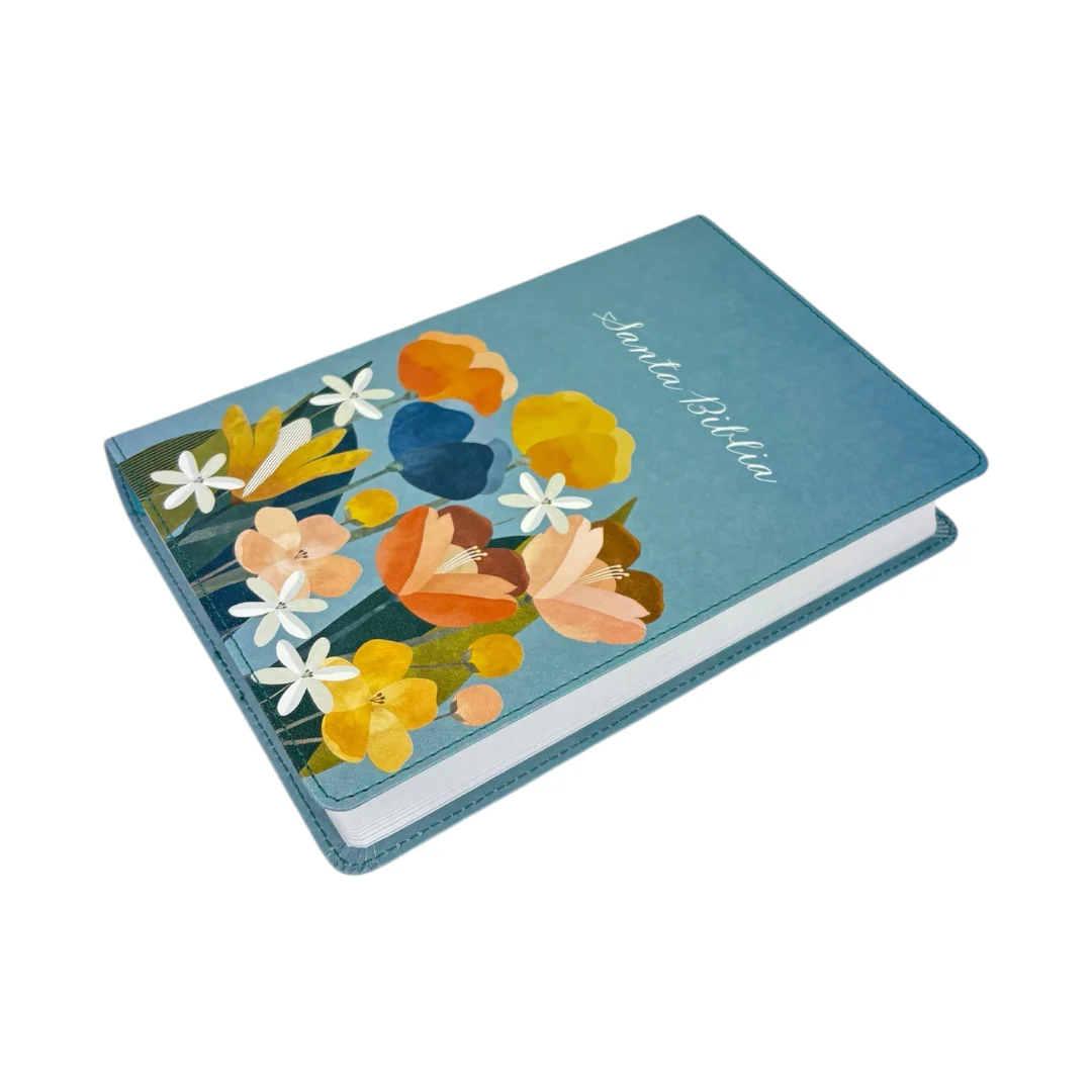 BIBLIA REINA VALERA 1960 LETRA GRANDE MANUAL EDICIÓN ESPECIAL AQUA SIMIL PIEL