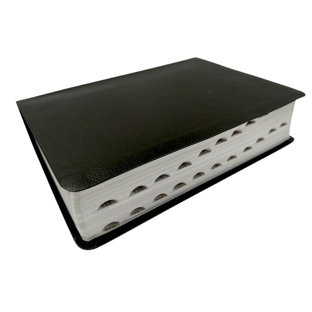 Biblia de estudio del diario vivir NTV (Piel fabricada, Negro, Índice, Letra Roja)