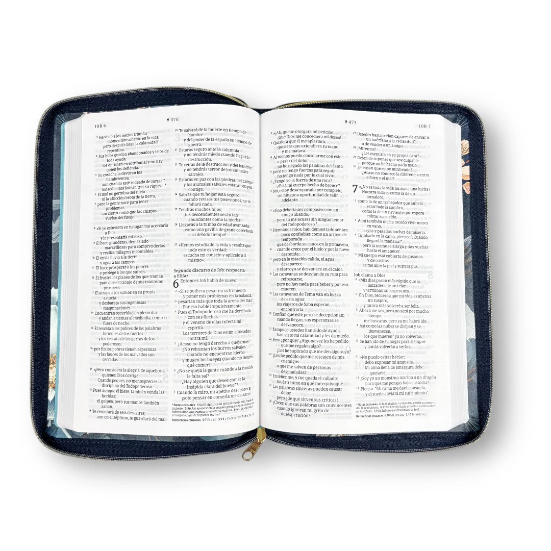 BIBLIA ULTRAFINA NTV SENTIPIEL ZIPER/FLORAL