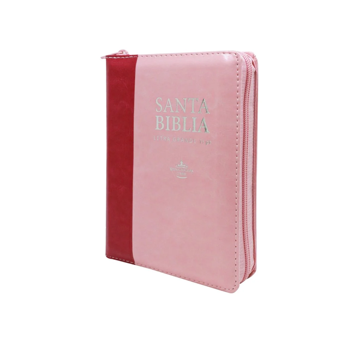 BIBLIA REINA VALERA 1960 COMPACTA TAPA SINTÉTICA ROSA
