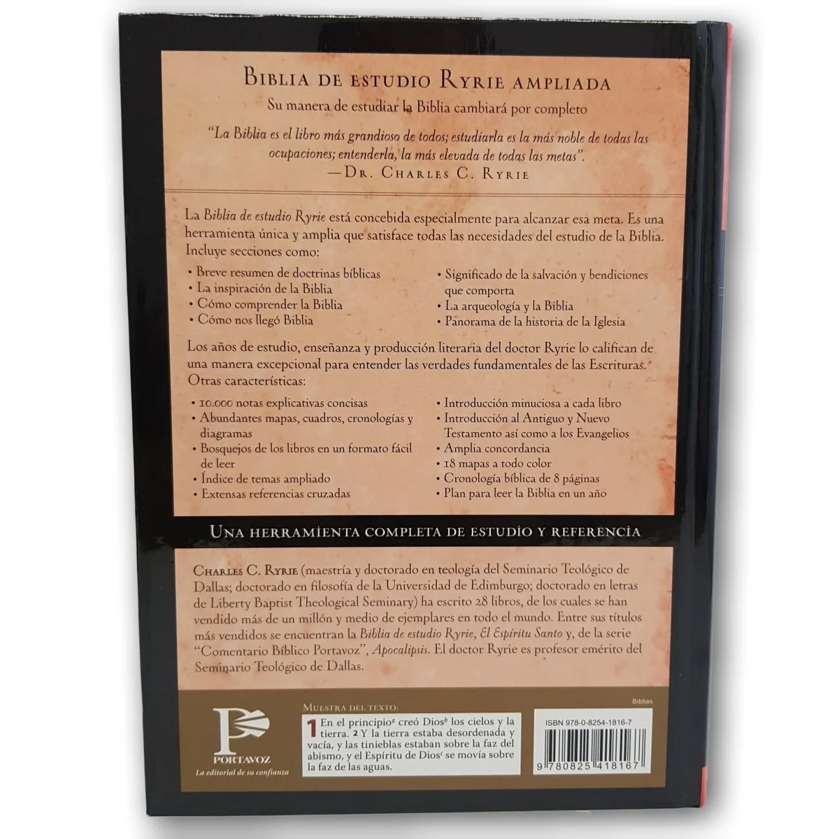 Biblia de Estudio Ryrie Ampliada Tapa dura