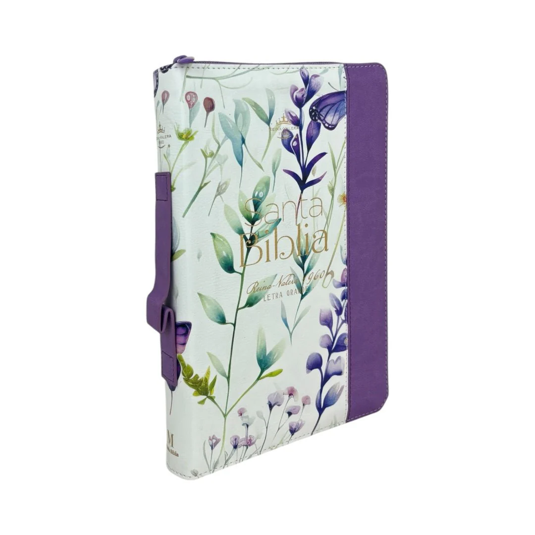 BIBLIA REINA VALERA 1960 LETRA GRANDE MANUAL PRETTY CANTO FLORAL INIDICE