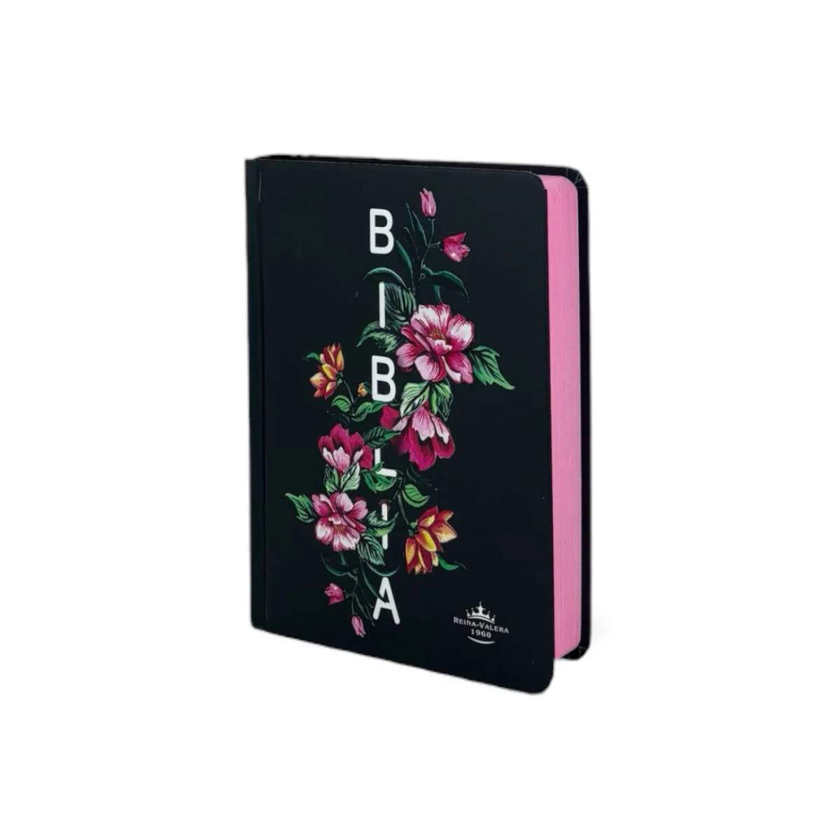 BIBLIA FUENTE DE BENDICIONES REINA VALERA 1960 TAPA DURA NEGRO FLORES