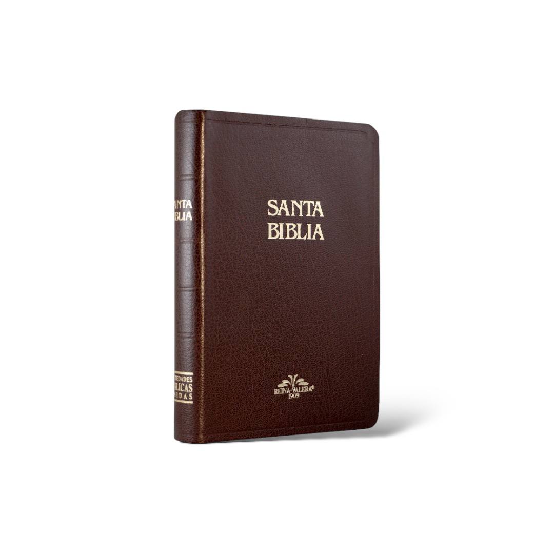 BIBLIA REINA VALERA 1909 MEDIANA IMITACION PIEL CAFE