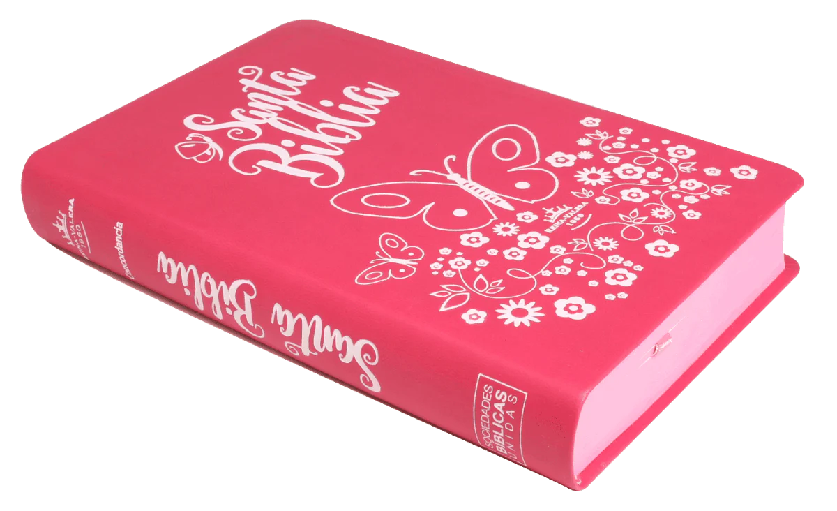 Santa Biblia RVR1960 Letra grande Fucsia Mariposa c/índice