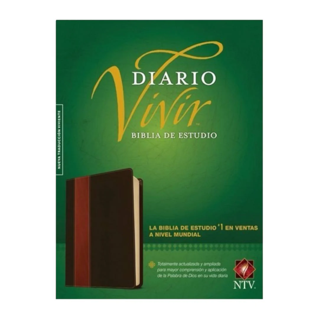 Biblia de estudio del diario vivir NTV (SentiPiel, Café/Café claro, Índice, Letra Roja)
