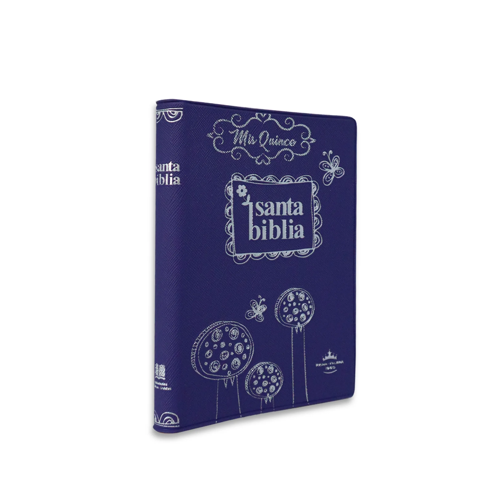 BIBLIA REINA VALERA 1960 MORADA VINIL  MIS XV AÑOS