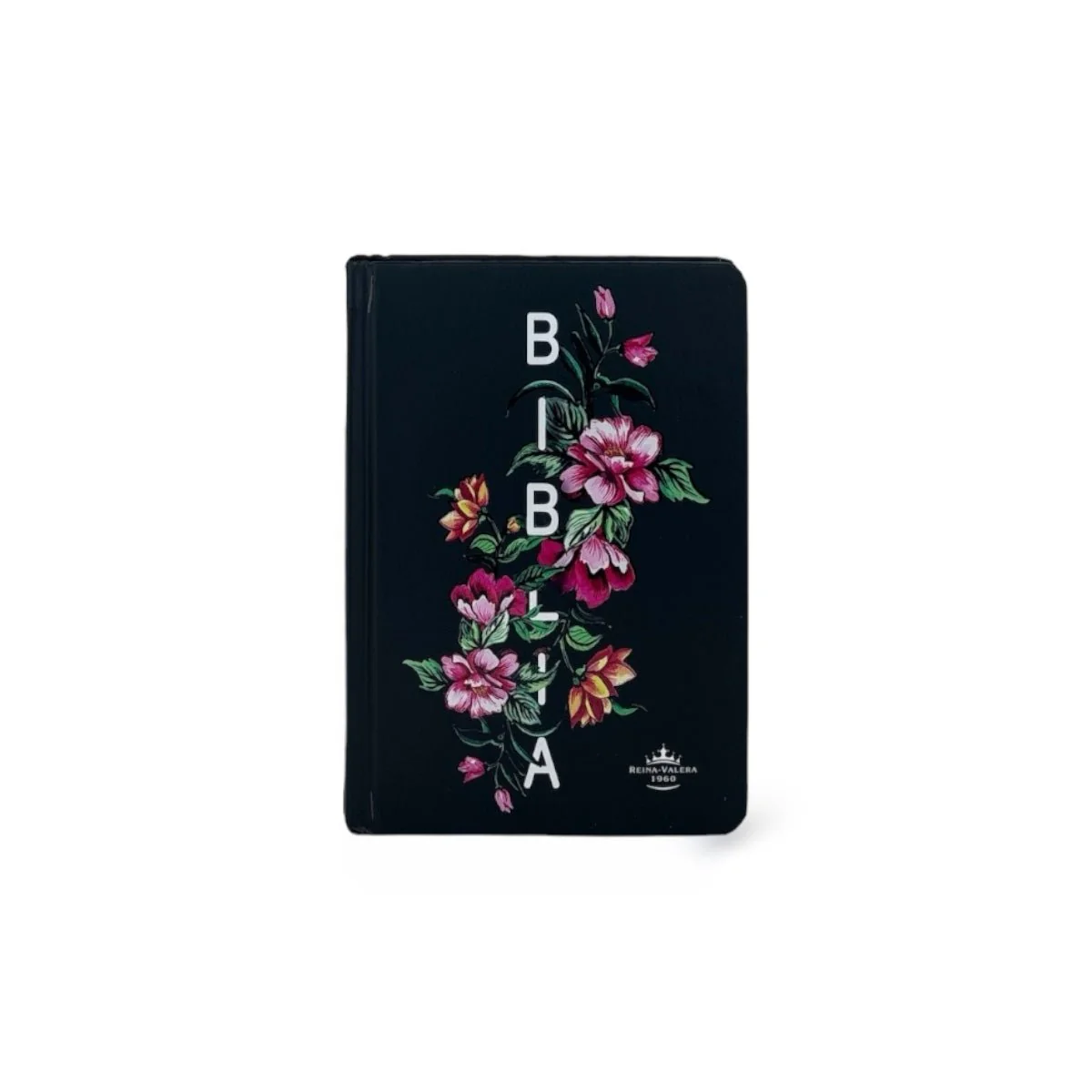 BIBLIA FUENTE DE BENDICIONES REINA VALERA 1960 TAPA DURA NEGRO FLORES