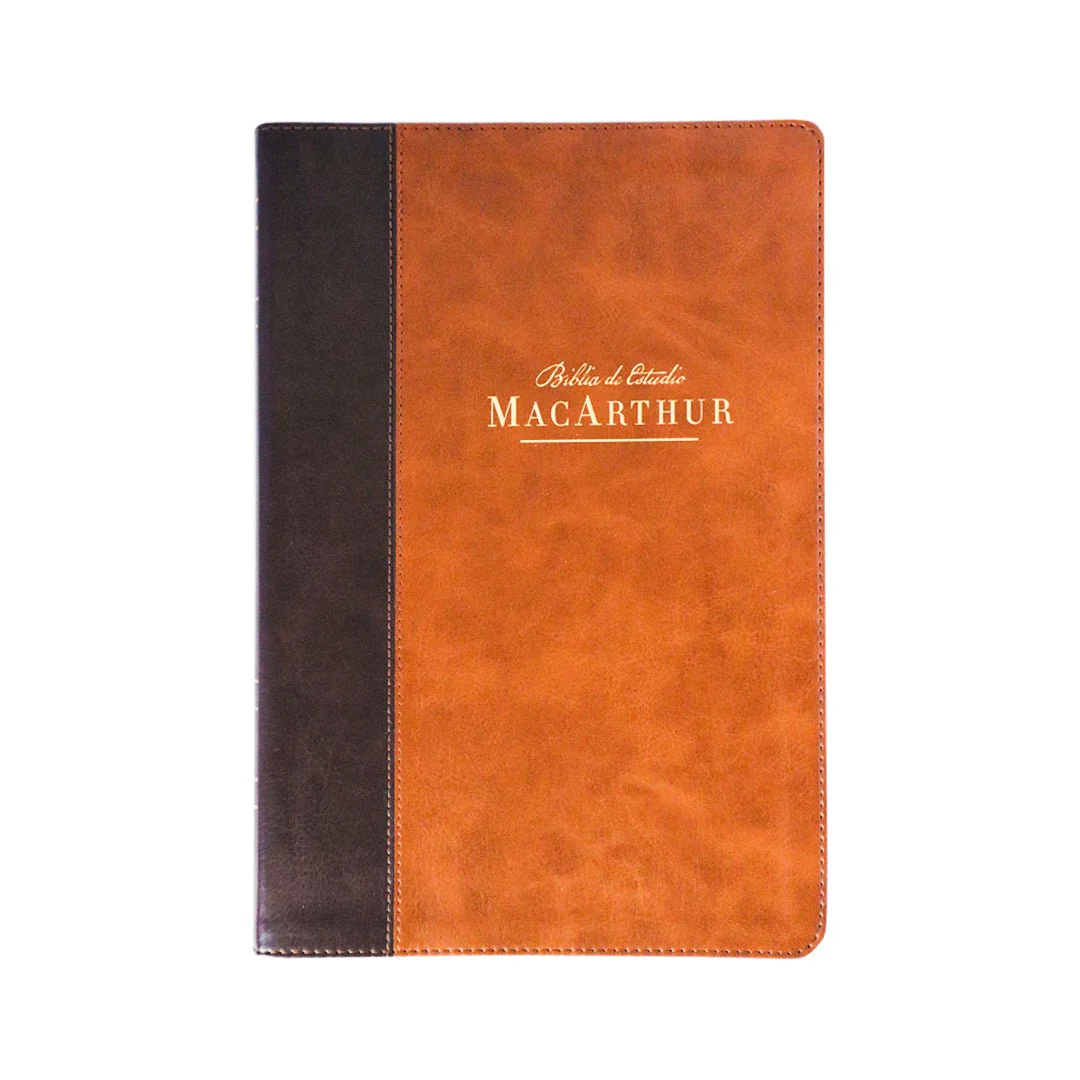 BIBLIA DE ESTUDIO MACARTHUR NBLA SENTIPIEL CAFE C/ INDICE
