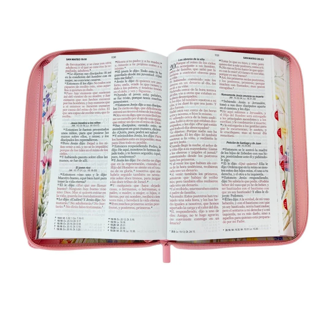 BIBLIA REINA VALERA 1960 LETRA GRANDE MANUAL PRETTY CANTO FLORAL INIDICE