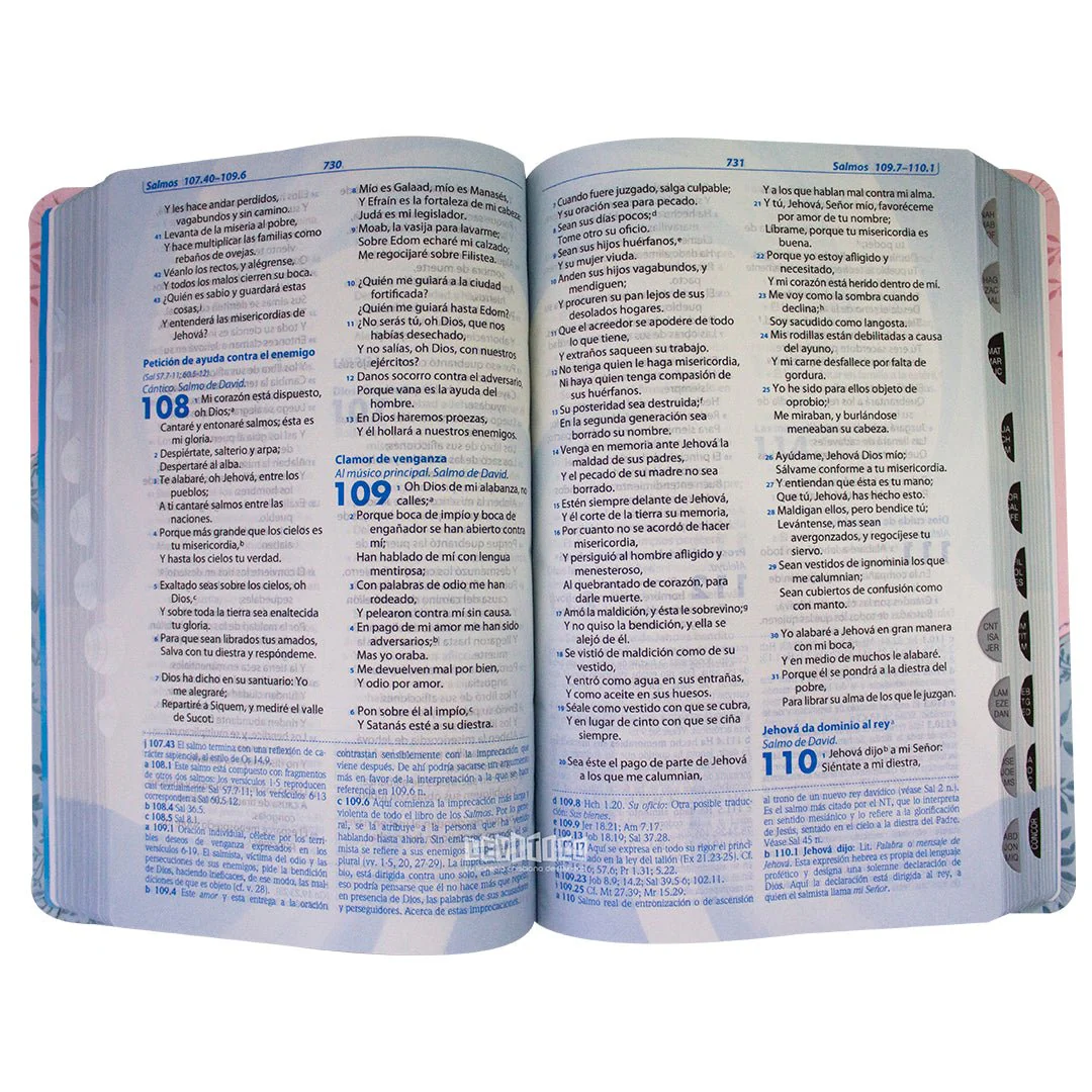 Biblia de estudio Llamados a la Reconciliación RV1960, Rosa floral c/índice