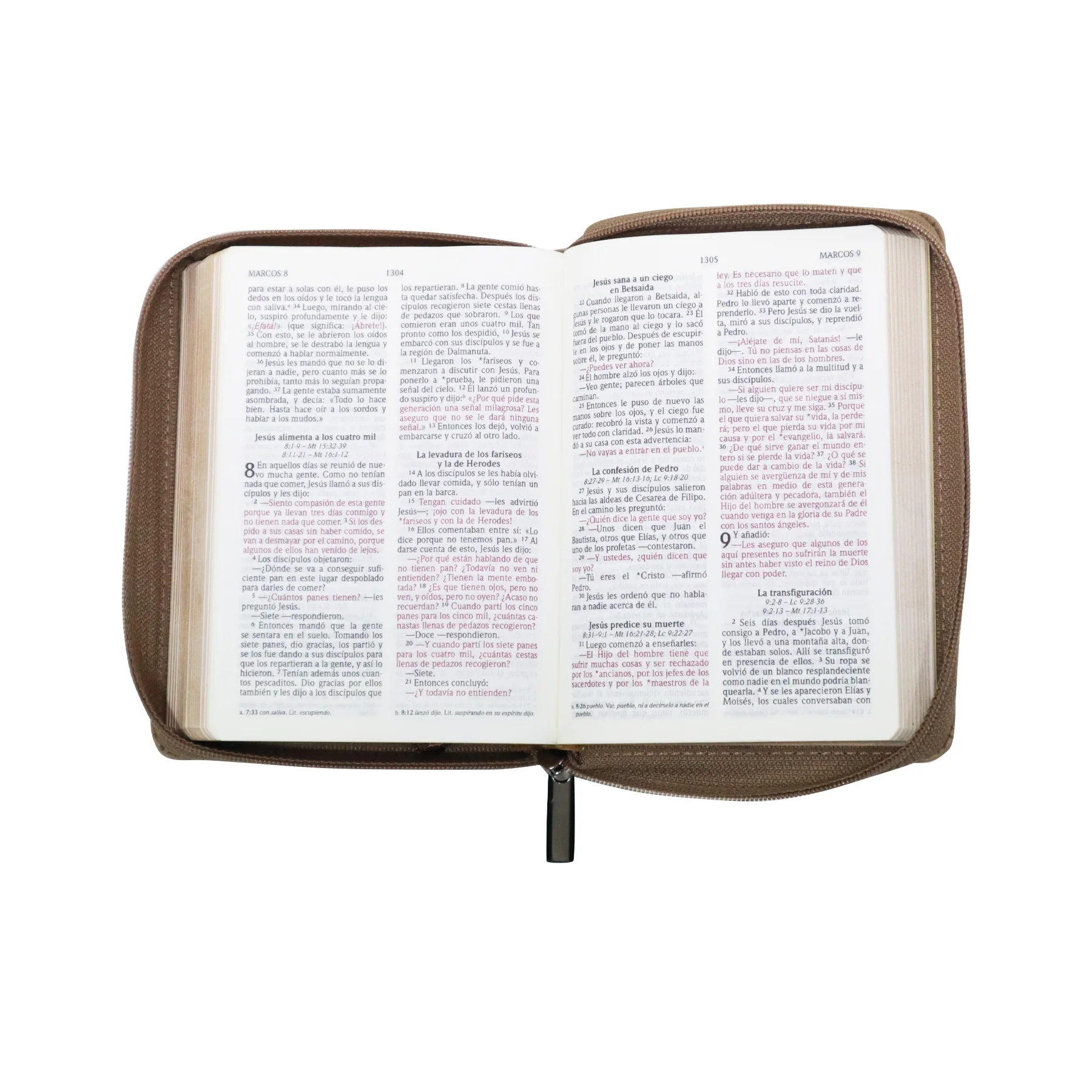 BIBLIA NIVI LETRA GRANDE TAMAÑO BOLSILLO C/CIERRE CAFE