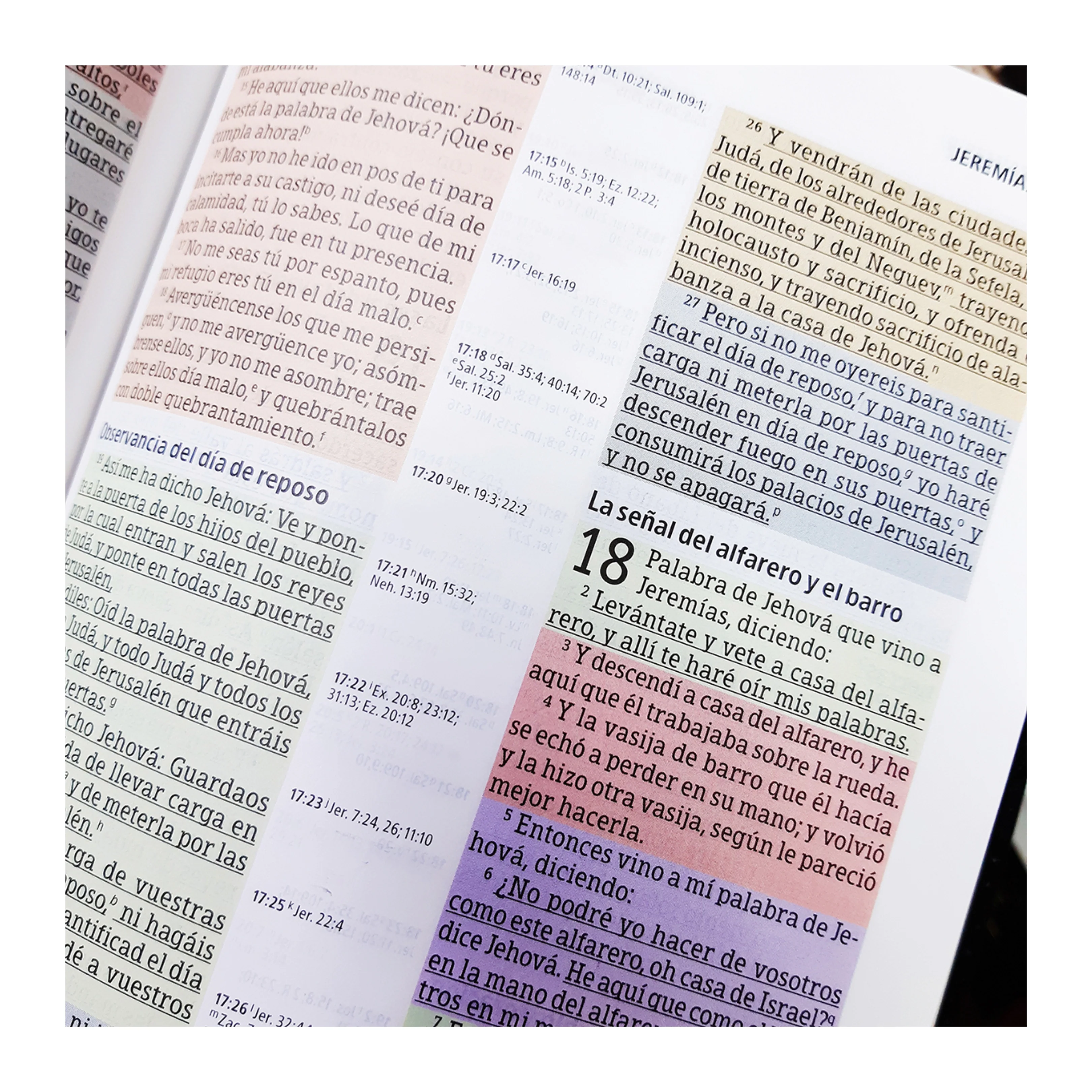 Biblia de Estudio ArcoIris, verde profundo/multi símil piel/RVR 1960