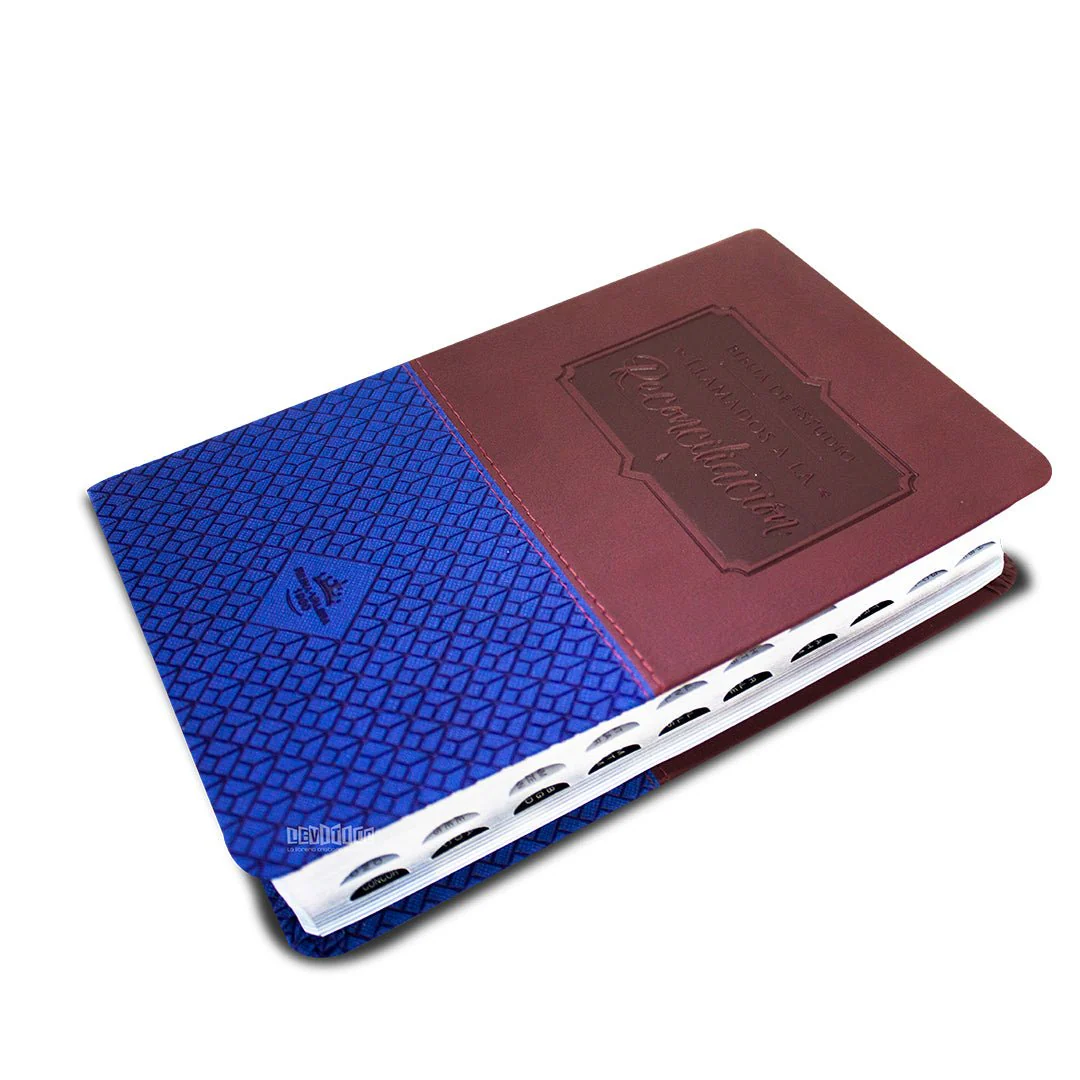 BIBLIA DE ESTUDIO LLAMADOS A LA RECONCILIACIÓN RV1960 Azul/Marron  C/Indice