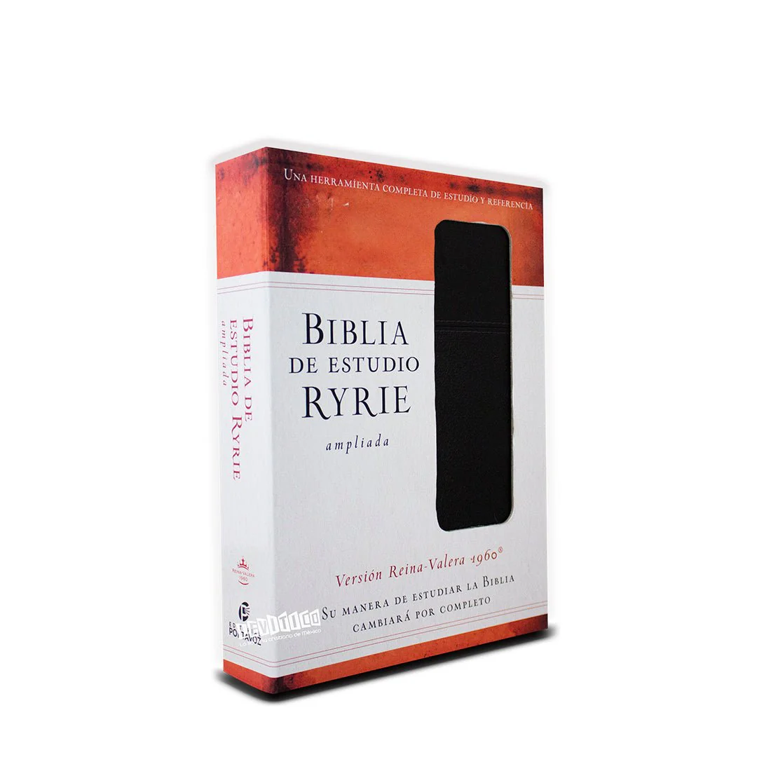 Biblia de Estudio Ryrie Ampliada Piel negro