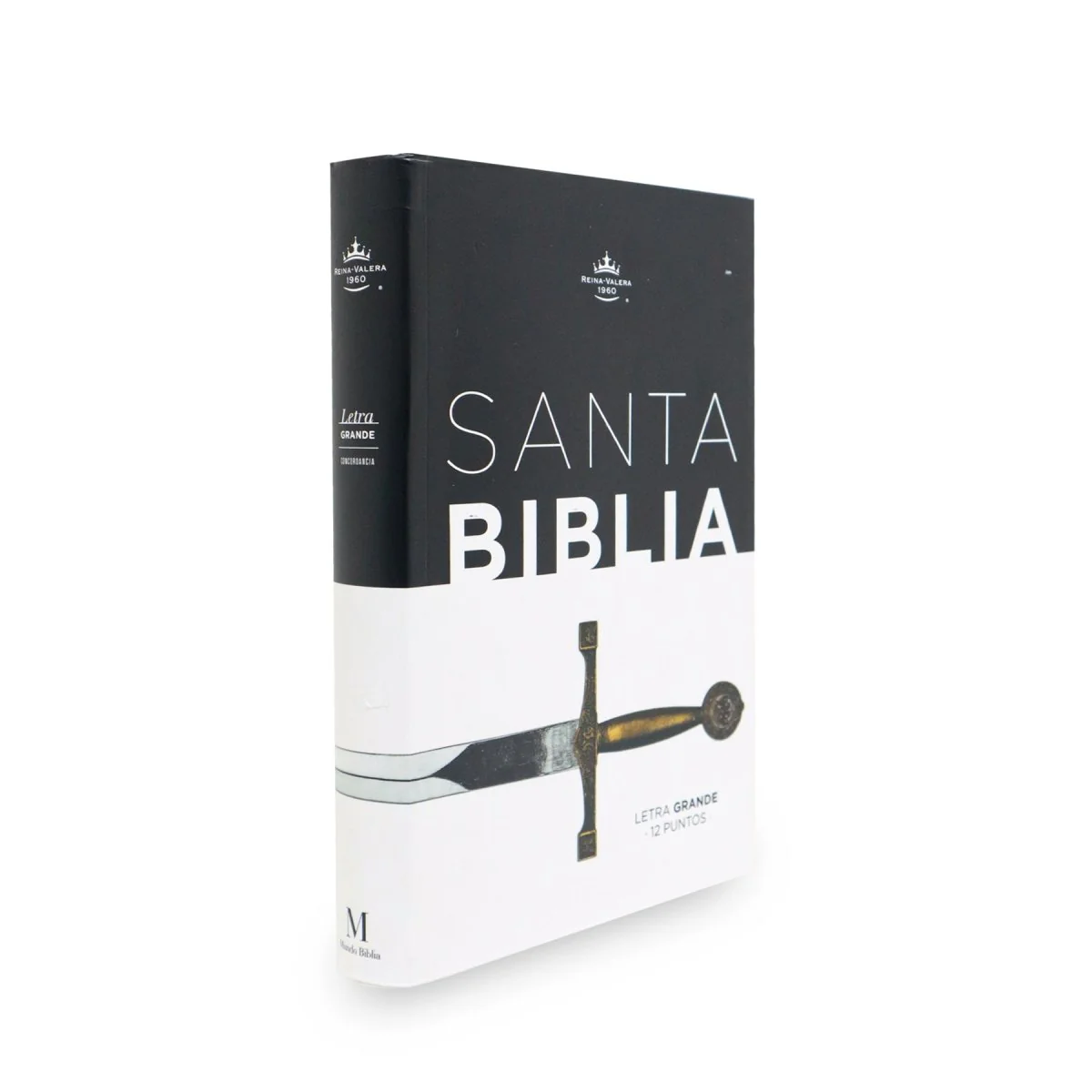 BIBLIA REINA VALERA 1960 LETRA GRANDE MANUAL ECOFLEX NEGRO BLANCO/ESPADA