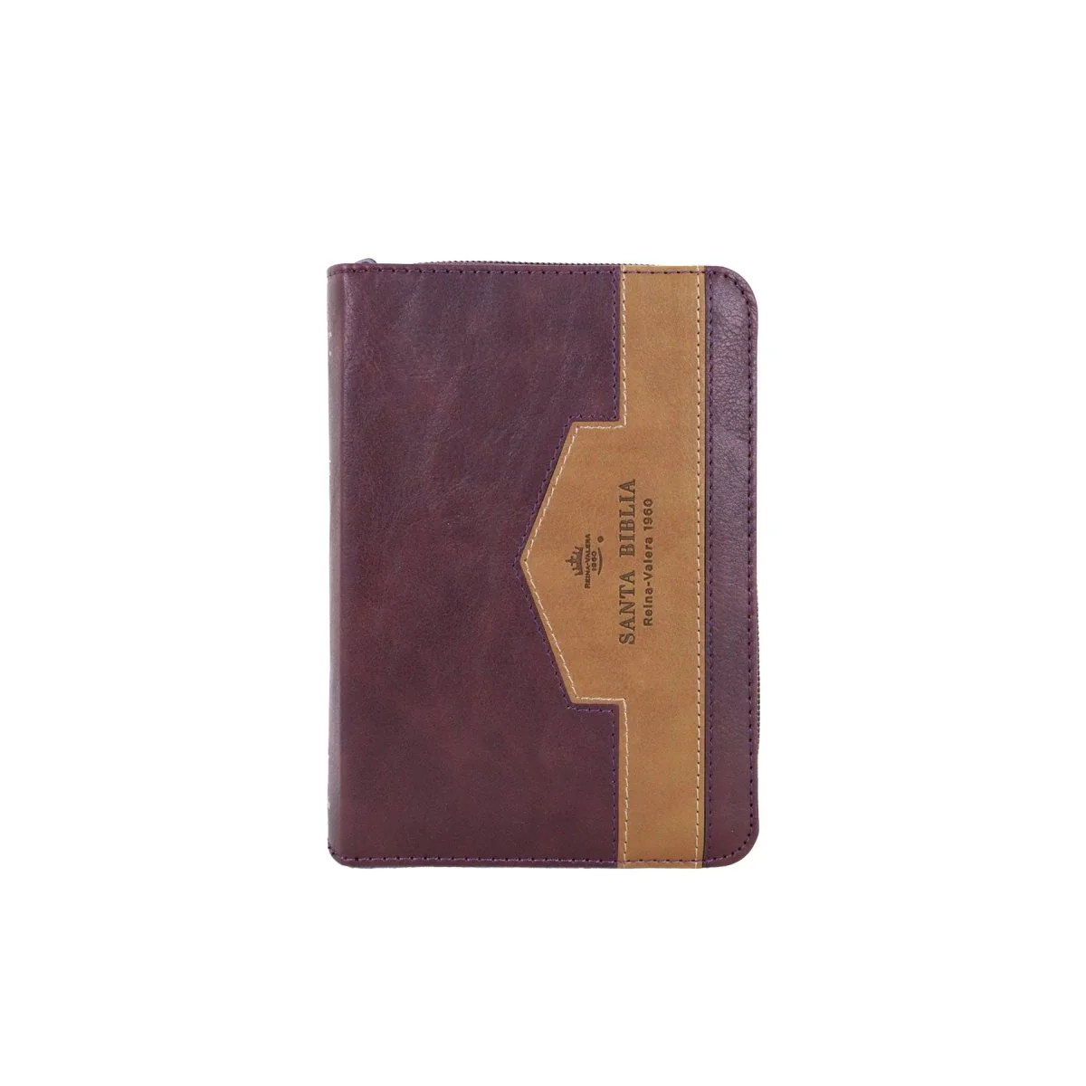 BIBLIA REINA VALERA 1960 TAMAÑO BOLSILLO ELEGANTE CAFE C/CIERRE