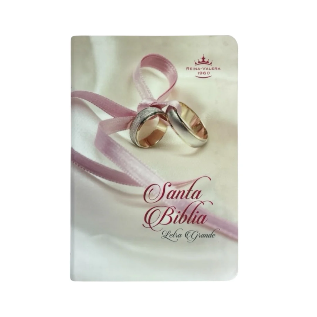 BIBLIA REINA VALERA 1960 LETRA GRANDE BODA VINIL ANILLOS