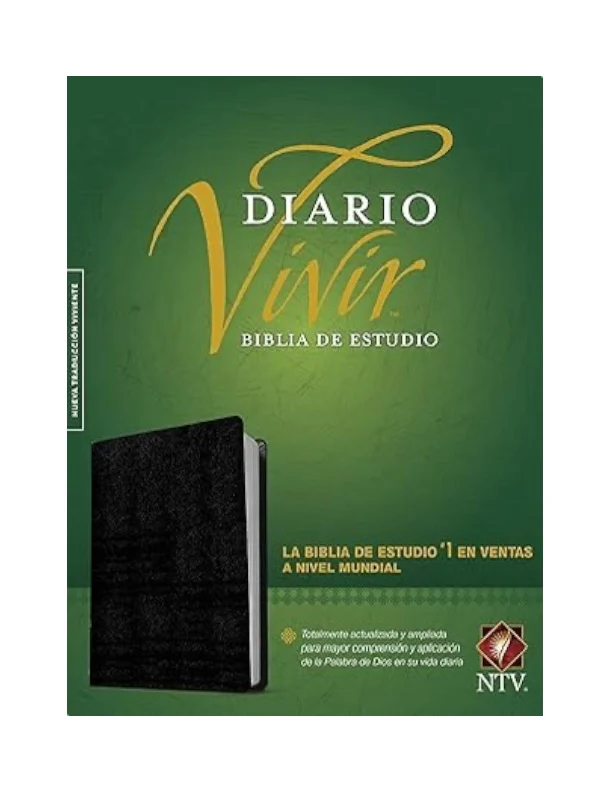 Biblia de estudio del diario vivir NTV (Piel fabricada, Negro, Índice, Letra Roja)