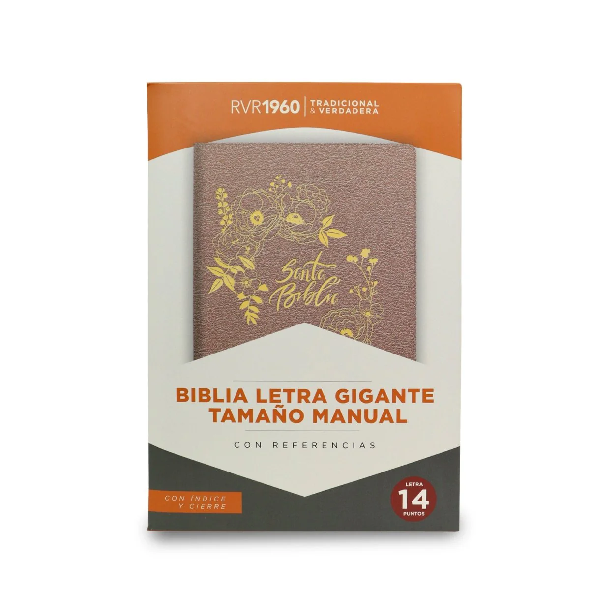 BIBLIA REINA VALERA 1960 SIMIL PIEL GIGANTE MANUAL/ CIERRE INDICE (3 COLORES)