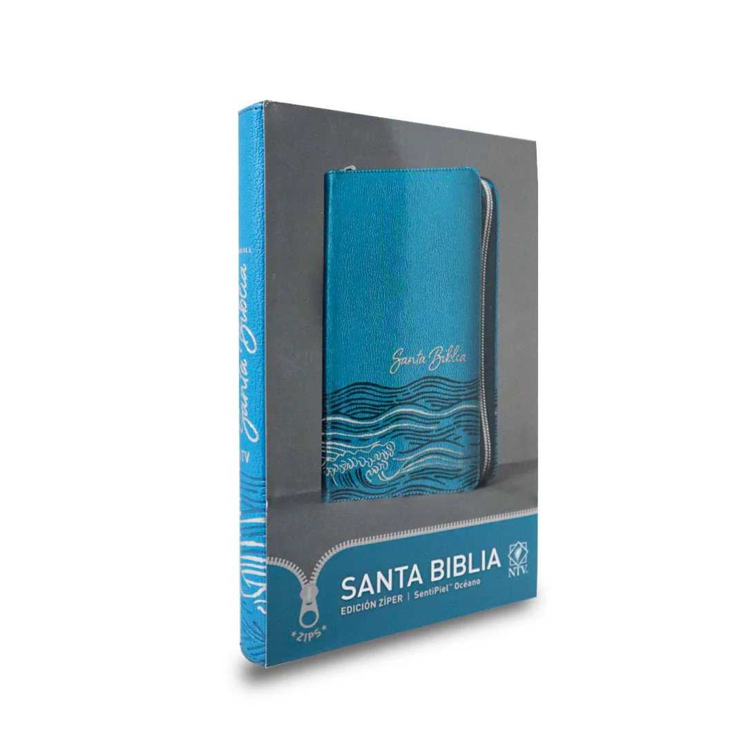 SANTA BIBLIA NTV EDICIÓN ZÍPER SENTIPIEL OCÉANO