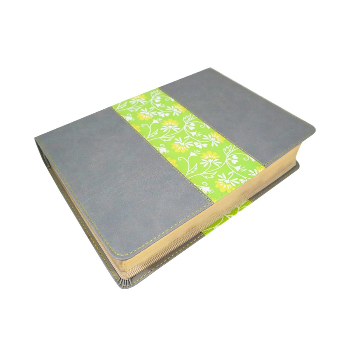 BIBLIA DE ESTUDIO NTV  DIARIO VIVIR SENTPIEL GRIS/VERDE