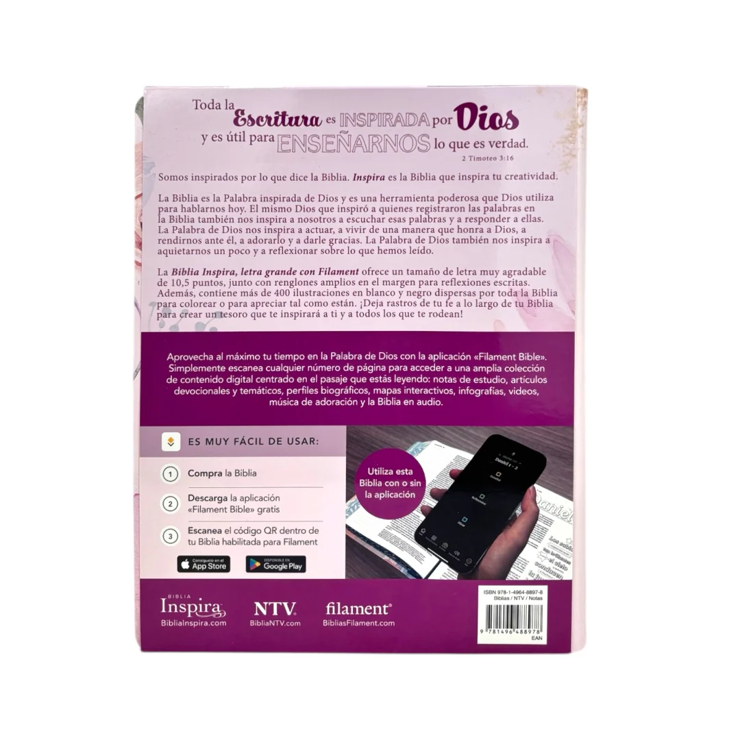 BIBLIA DE APUNTES INSPIRA NTV LETRA GRANDE SENTIPIEL