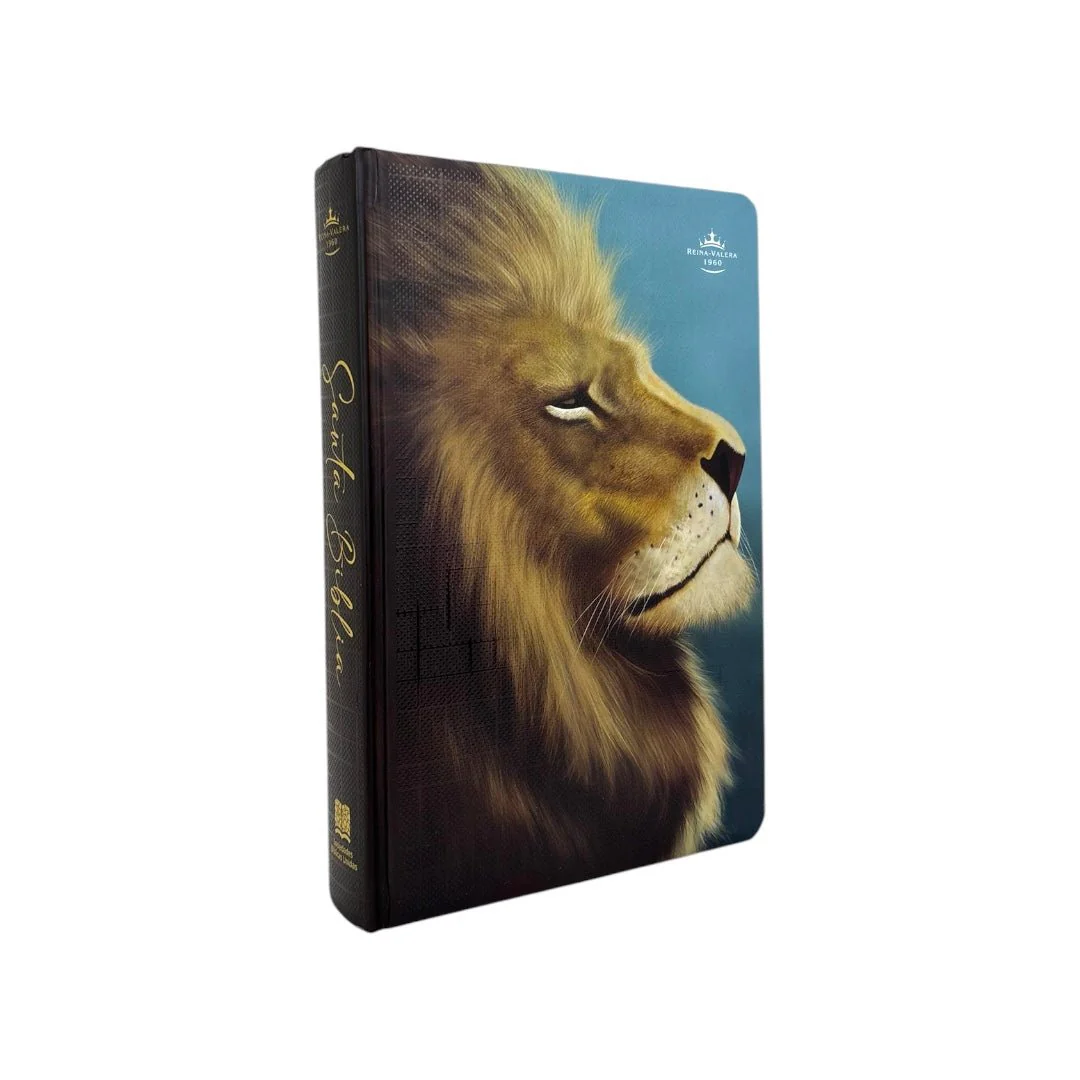 BIBLIA REINA VALERA 1960 LETRA GRANDE LEON AZUL TAPA DURA
