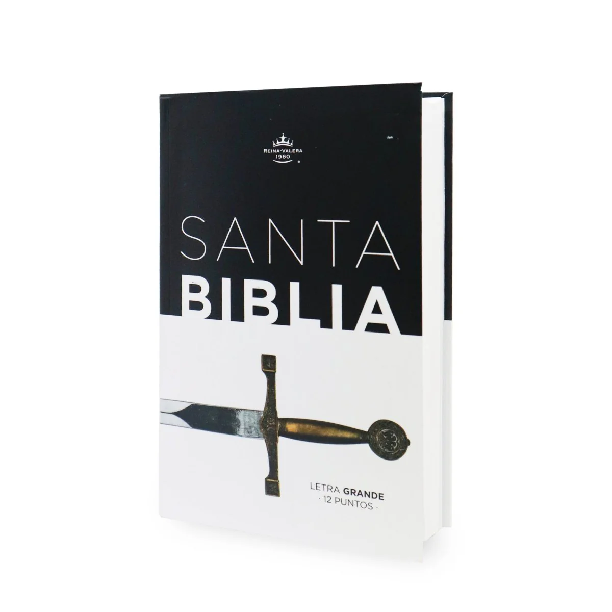 BIBLIA REINA VALERA 1960 LETRA GRANDE MANUAL ECOFLEX NEGRO BLANCO/ESPADA