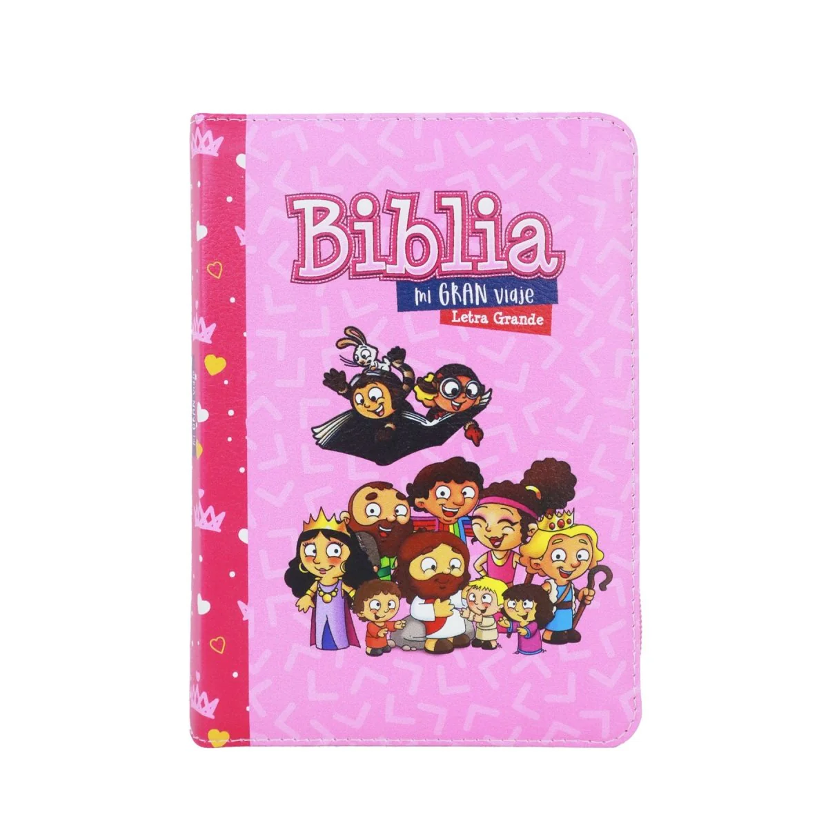 BIBLIA MI GRAN VIAJE LETRA GRANDE IMITACION PIEL ROSA C/CIERRE