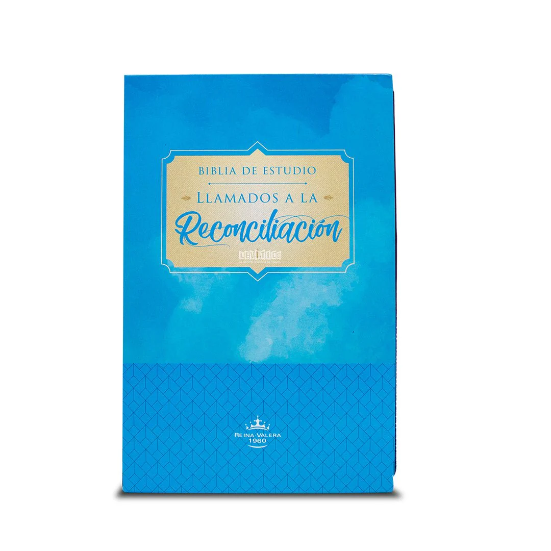 BIBLIA DE ESTUDIO LLAMADOS A LA RECONCILIACIÓN RV1960 Azul/Marron  C/Indice