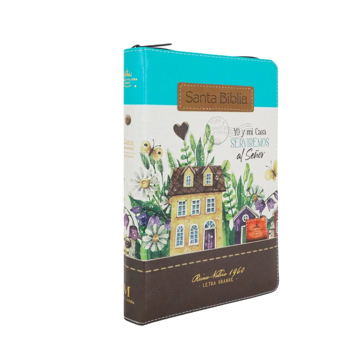 BIBLIA REINA VALERA 1960 LETRA GRANDE MANUAL C/CIERRE INIDCE FANTASIA MARRON