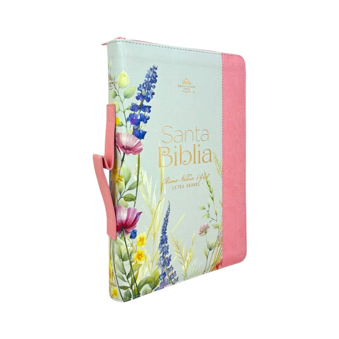 BIBLIA REINA VALERA 1960 LETRA GRANDE MANUAL PRETTY CANTO FLORAL INIDICE