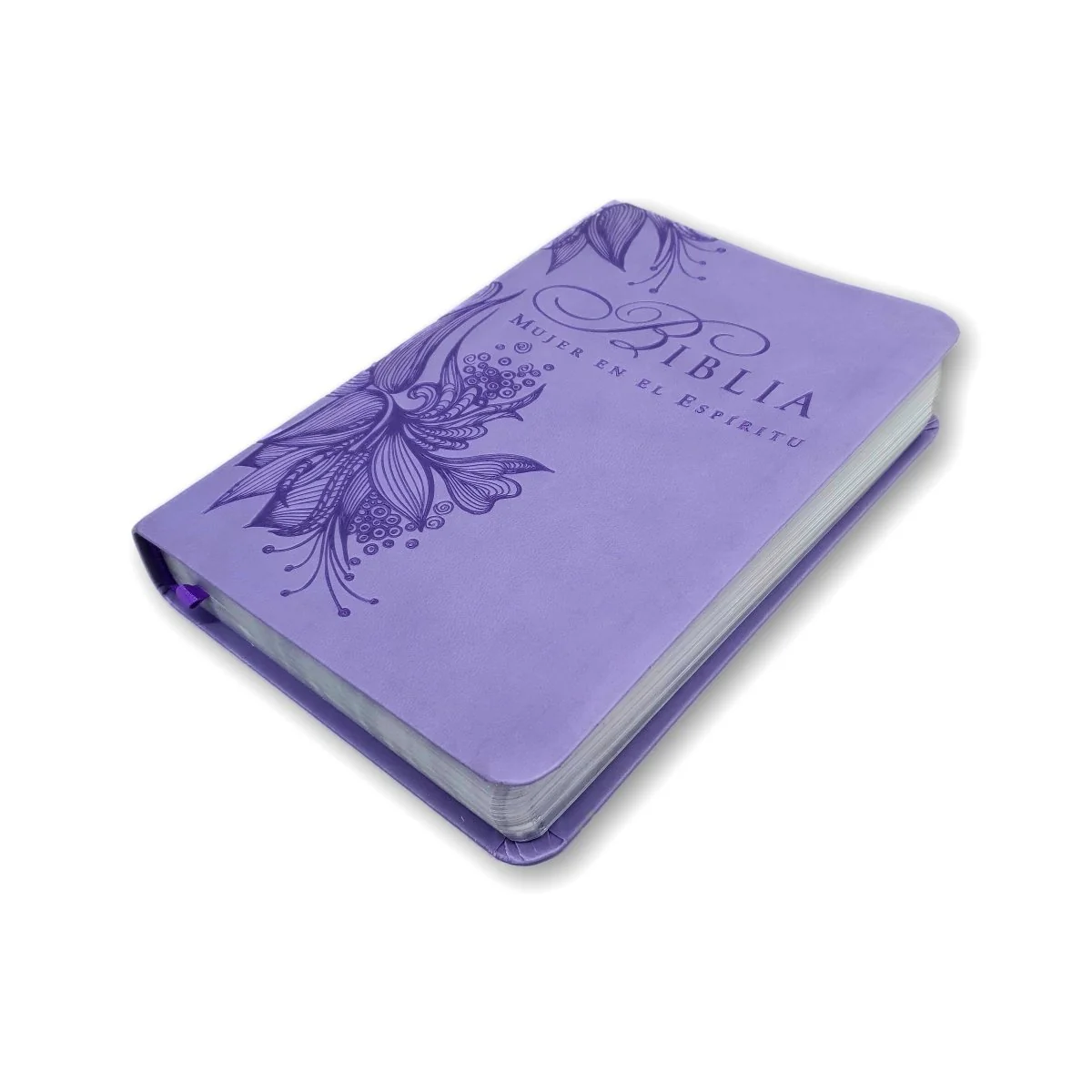 Biblia Mujer en el espiritu RVR1960 Imitación Piel Lavanda